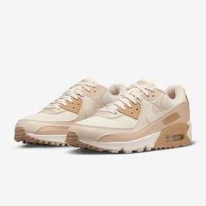 Nike Women's Air Max 90 in Cream and Tan
